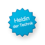 Badge für MMT: Heldin der Technik